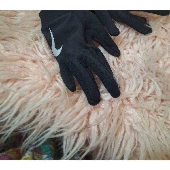 Nike Black Gloves with Silver Swoosh - Picture 8 of 11